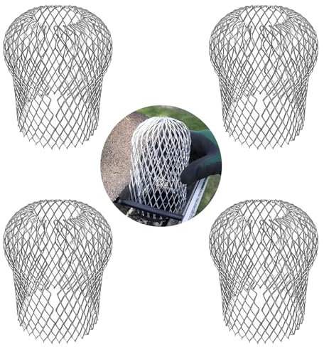 Grondaia, protezione per grondaie, 4 pezzi, protezione per grondaie, protezione per grondaie, filtro per grondaie, per tubi di tetto, griglia di raccolta foglie, facile da applicare