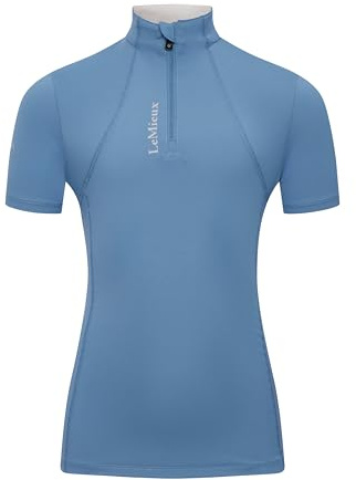 LeMieux Young Rider Classique Short Sleeve Base Layer - Childrens Equestrian Horse Riding Top - Ice Blue - 9-10years