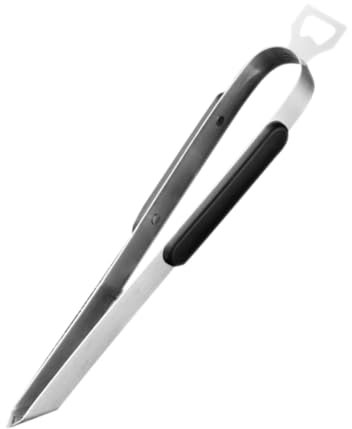 FUNNETOYU Pinzas Inoxidable Largas para Asar Pinzas para Ensalada y Aperitivos Mango Antideslizante Resistente Al Calor