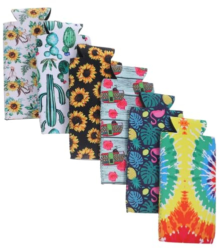 DONFAMDS Fundas para Latas 330 Ml Finas De Neopreno, Aislantes Térmicas Reutilizables para Cerveza, Pack 6 Unidades, Ideales para Bebidas Frías Exteriores y Reuniones Sociales