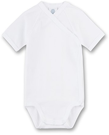 Sanetta 302200 - Wickelbody kortarm, bassamling, organisk bomull vit