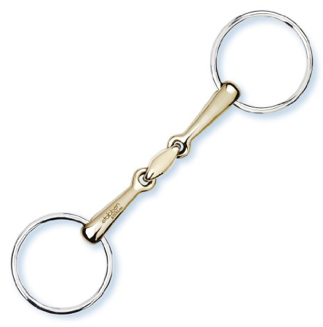 Stübben Gebiss 2224 Unterlegtrense/Wassertrense doppelt gebrochen - 11,5 cm - 14 mm - Sweet Copper