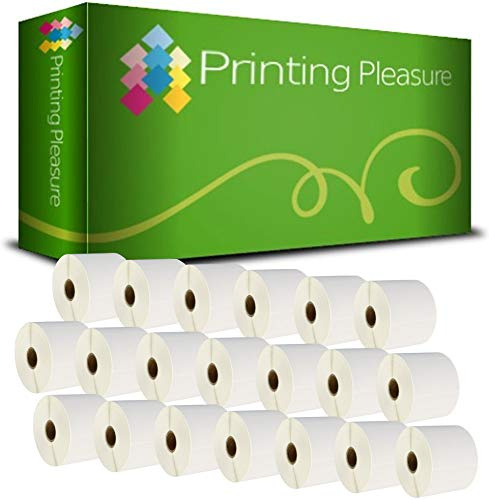 Printing Pleasure 20 x Zebra 76mm x 51mm Compatible Direct Thermal Labels for Zebra Type Printers | 1000 Labels per Roll
