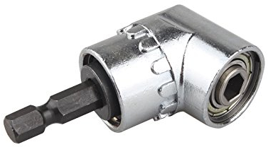 HALJIA Right Angle Drills Power Screwdriver Angled Adapter with Quick Change Magnetic Bit Holder 1/4 1/4 Stainless Hex