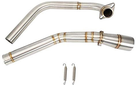 Per scarico mt 125 Collettore Mt 125 Qiilu Tubo Di Collegamento Centrale Di Scarico Moto, Tubo Di Collegamento Centrale Di Scarico Di Modifica Adatto Per Yzf R15 Mt-15 Mt-125 2008-2017 Adatto Per Tubo