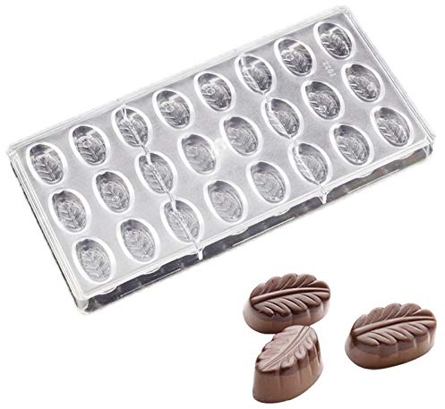 DUBENS 24 Hohlraum Leaf Blattform Polycarbonat Schokolade Form Fongant Candy Gebäck Kuchen Dekoration Werkzeuge Leicht DIY Küche Dekoration Werkzeug