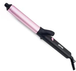 Zephir, Ferro Arricciacapelli in Ceramica, Rivestimento Protettivo in Ceramica, Potenza 42 W, Cavo Girevole 360°, Diametro 25 mm, Pulsante on/off, Led di Funzionamento, Manico Ergonomico