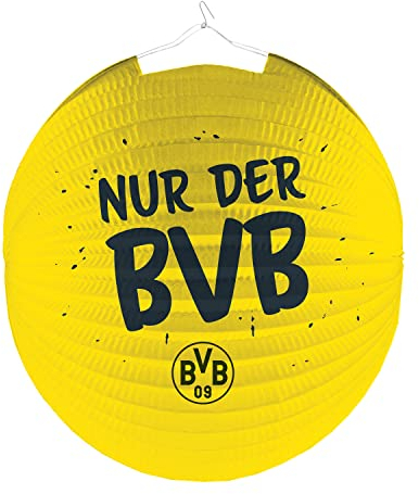 amscan Lampion BVB Dortmund Papier Jaune/Noir, 25 cm
