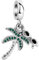 SBI Jewelry Women Green Palm Tree Sunglass Charm Compatible with Pandora Charm Bracelet Summer Dangle Silver CZ Birthstone Pendant Anniversary Birthday