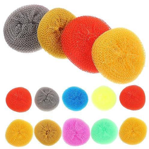 ABOOFAN 30st Bürste Scheuerpads Für Geschirr Topfwäscher Bunter Mesh-ballwäscher Spülschwamm Peeling-pad Geschirrspülmaschine Für Die Küche Geschirrschrubber Pp Geschirrspülkugel Pfanne