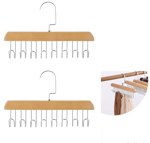 2pcs Krawattenbügel, Gürtelhalter Rack, Gürtelhalter Kleiderschrank,Gürtelhalter Kleiderschrank,für Gürtel und Krawatten,Dicke 1.2cm，28 x 18cm
