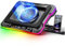 Tappetino di Raffreddamento per Laptop Potente Ventola Turbo RGB, MOOJAY Ventola PC Portatile Supporto, con 8 Altezze Regolabili and Supporto Telefono, per 14-19 Laptops - Luce LED Blu