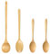 Lot de 4 Cuillères de Cuisine en bois,33cm23.5cm18cm Cuillere Cuisine Bois Cuillere Touiller Remuer et Servir - Cuillères Ustensiles de Cuisine