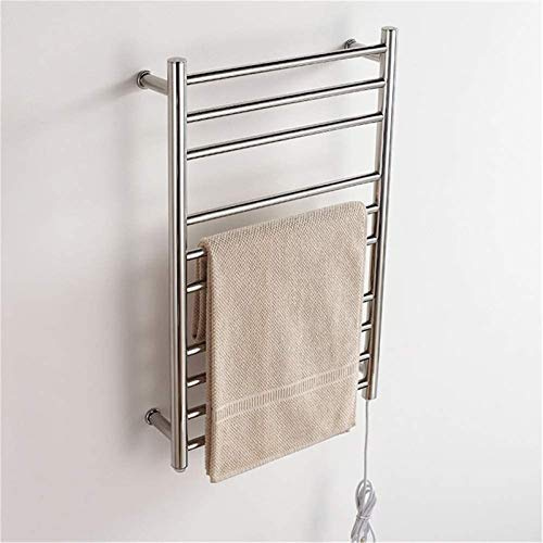 JKJZSALJ Scaldasalviette da Parete per Bagno, Scaldasalviette Elettrico, Scaldasalviette da Parete per Bagno, Stendibiancheria Riscaldato, Specchio con Barra Quadrata da 8, Accessori per Il Bagno.