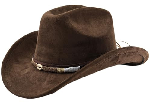 Lunovrans Klassischer Jazz-Fedora-Hut aus Wolle mit breiter Traufe, ethnischer Stil, Filzhut für Damen und Herren, perfekt für modische Outfits