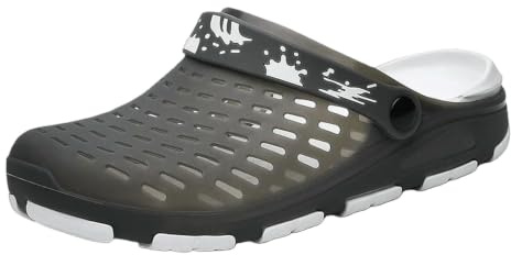 Gyios Sommar Tofflor Män Casual Driving Sport Sandaler Clog Stil Andas Slip-on Soft Bottom Beach Shoes-grå-45