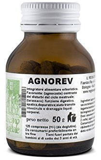 AGNOREV Integratore Estratto secco Agnocasto 125 Compresse Prodotto Italiano Made In Italy Disturbi Menopausa 1 Confezione