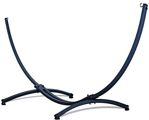 Potenza Support Hamac Grande 370 cm | Acier Sablé et Laqué en Poudre | Structure Cintrée sans Soudure | pour 2 Personnes | Charge 220 kg | Testé jusqu'à 350 kg | Fabriqué en UE