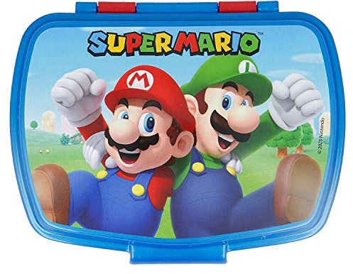 2728 ; retour à l'école Super Mario ; appareil à sandwich rectangulaire ; produit sans BPA