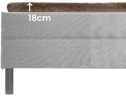 BaSaTex Cashmere Touch Topper Spannbettlaken | Nicky Plüsch Spannbetttuch für Topper Matratzen | 140x200 cm | Farbe: Taupe