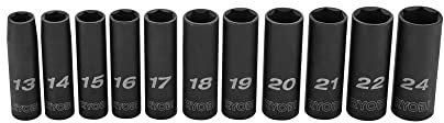 RYOBI 11 PC. 1/2 Drive Metric Deep Impact Socket Set