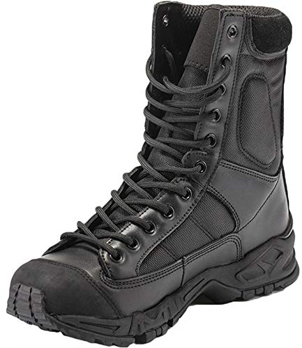 QAXZESA De los Hombres Botines ultraligeros Bota de Combate del ejército de tácticas Militares Transpirables Botas de Desierto para Senderismo al Aire Libre Cabeza anticolisión,Black-40