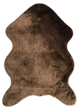 ACESOME Fluffy Faux Sheepskin Rug, Shaggy Rugs, Faux Fur Rugs Floor Carpet, Mat Room Sofa Hairy Shaggy Rug for Bedrooms Living Room Kids Rooms Decor (Brown, 40 * 60cm)