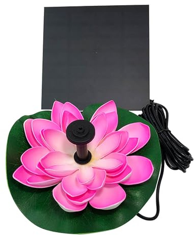 ZYZSY Cracheurs d'étang, Jet d'eau pour Bassin avec Pompe Solaire, Fontaine À Eau Étang À Poissons Cascade Décorative, pour Donner Vie à Votre Bassin de Jardin(Pink)