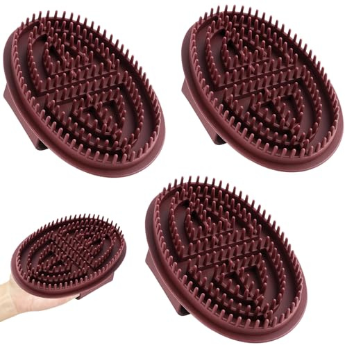 3 Pcs Meridian Massage Brush, Brown Body Brush for Belly, Back, Legs, Shoulders, Full Body Relaxation, Relieve Muscle Fatigue and Stress, Meridian Therapy Tool, 18 cm x 5 cm