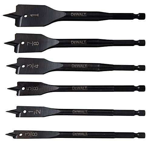 DEWALT Drill Bit, Spade, 6-Piece (DW1587)