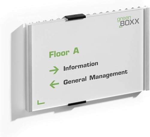 Durable Türschild (Info Sign, 210 x 148,5 mm), Büro Schild, metallic silber, 480523