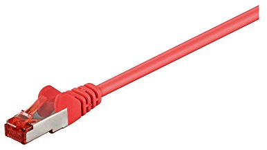 Goobay 95583 CAT 6 Câble de Liaison, S/FTP (PiMF), Rouge, 1.5 m Longueur