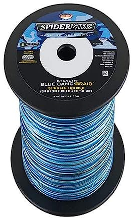 SpiderWire Stealth® Superline Angelschnur, Blue Camo, 29,4 kg, 3000 m, 2743 m geflochtene Angelschnur, geeignet für Salz- und Süßwasserumgebungen