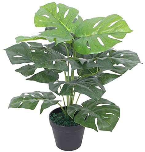 vidaXL Konstväxt Monstrera med kruka 45 cm grön