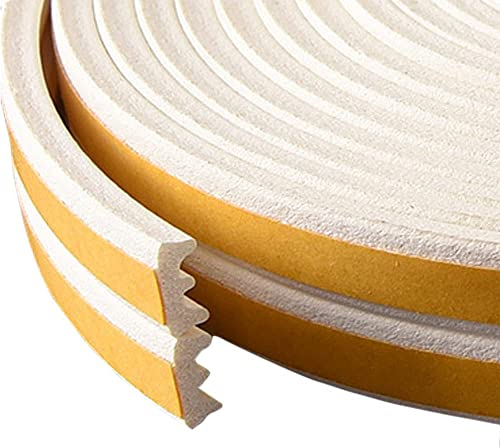 10M Türdichtung Dichtungsband Selbstklebendes E-Profil Gummidichtung Schalldämmung Anti-Kollision Fensterspalten für Türen Luftzugstopper Fenster