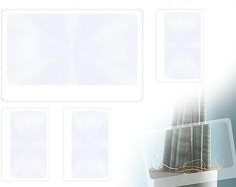 KAPSING 4 Stück Taschenlupe Leselupe Kreditkartengröße Lupe Klein Lesehilfe für Senioren (300% Lupe Objektiv)