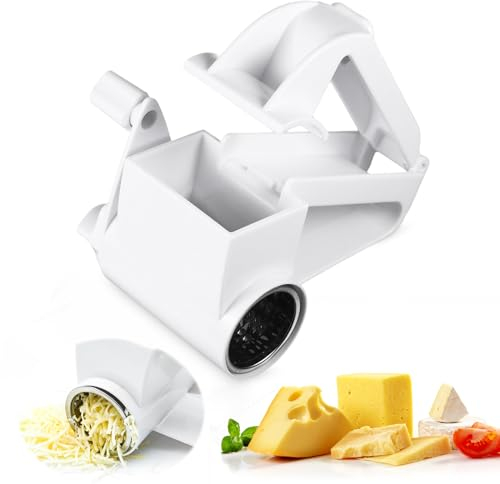 Parmesanreibe Mit Kurbel Käsereibe Mit Kurbel Parmesanmühle Mit Edelstahlklinge Profi Küchenreibe Reibe Multireibe Drehbare Gemüseschneider Reibe Für Käse Nüsse Schokolade Und Mehr