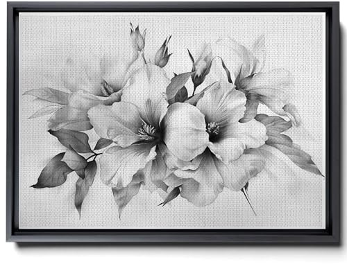 3D Art Prints, 3D Wall Art Decor, Pen and Ink Memorable Month Floral, Handmade Personalize Birth Flower Anniversary Wedding Gift Mothers Day Tattoo Sketch State Flower, Canvas,Art
