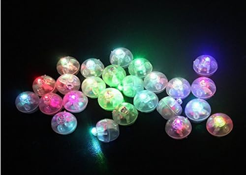 PRECORN 50 Stück LED Ballons Party Lichter Blinkende Mini Ballonlichter für Geburtstag, Hochzeit, Weihnachten & mehr! Vielfarbige Luftballon Dekoration faszinierendem Farbspiel - Ideal für jede Feier!