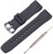24mm Silikon Schnellverschluss Uhrenarmband Kompatibel mit Casio PRG-650Y PRG-600 PRW6600 Männer Gummiband Ersatz Für Pro Trek PRG-650Y Armband Armband (Black Black Buckle)