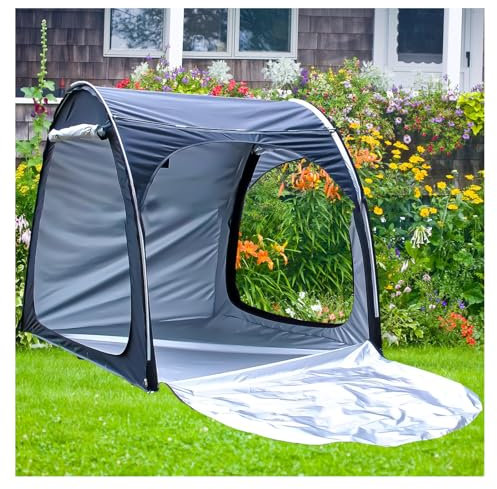 Abri de rangement étanche pour 2 ou 5 vélos, moto, double porte, design noir