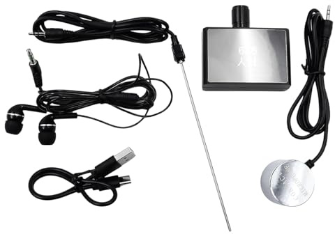Nicear Detector de Fugas de tuberías de Alta sensibilidad para Obras de construcción y reparación de automóviles. Dispositivo acústico Recargable de detección de Fugas subterráneas, Color Negro.