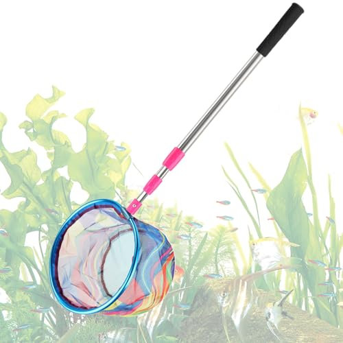 Épuisettes de Pêche - Épuisette à Grenouille Télescopique - Manche Antidérapant pour Idéal Jeux Extérieurs Piscine Camping d'Été