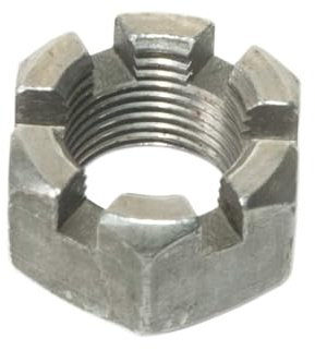 Tunnmutter, Spårad rund låsmutter med sexkantshuvud, sexkantsslitsad slottsmutter, mutter(M14 1pcs)