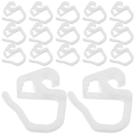 HOMSFOU 36 Ganchos de Plástico Blanco para Cortinas y Drapes, Solución Segura y Versátil para Colgar Hogar y Dormitorio