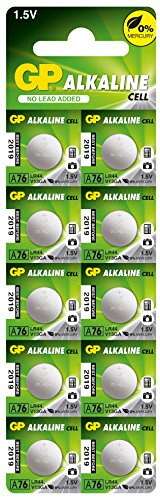 GP Battery A76F-2C10 Pila Alcalina, Multicolore, un pacco con 10 pezzi