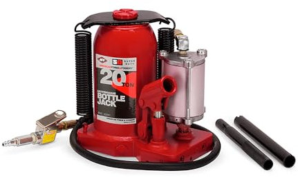 AFF 20 Ton Bottle Jack - Air Assist Hydraulic, Standard Profile, Super Duty