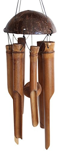Carillón Campanas de Viento Madera de Coco y Bambú Hecho a Mano