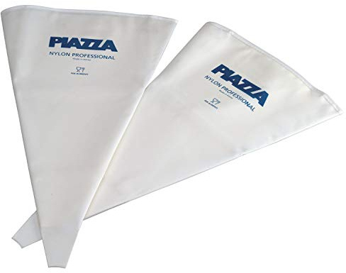 PIAZZA - Sac a Poche Professionali Senza Beccucci - Confezione 2 Sacchetti da 55 cm - Per Realizzare Decorazioni su Dolci, Torte, Cioccolatini e Pasticcini - Riutilizzabili e Resistenti in Nylon