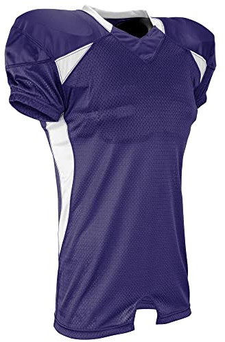 Champro Boys Huddle Stretch Polyester Dazzle Jersey, Purple,White, Large